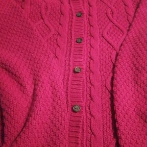 Red Cableknit Sweater